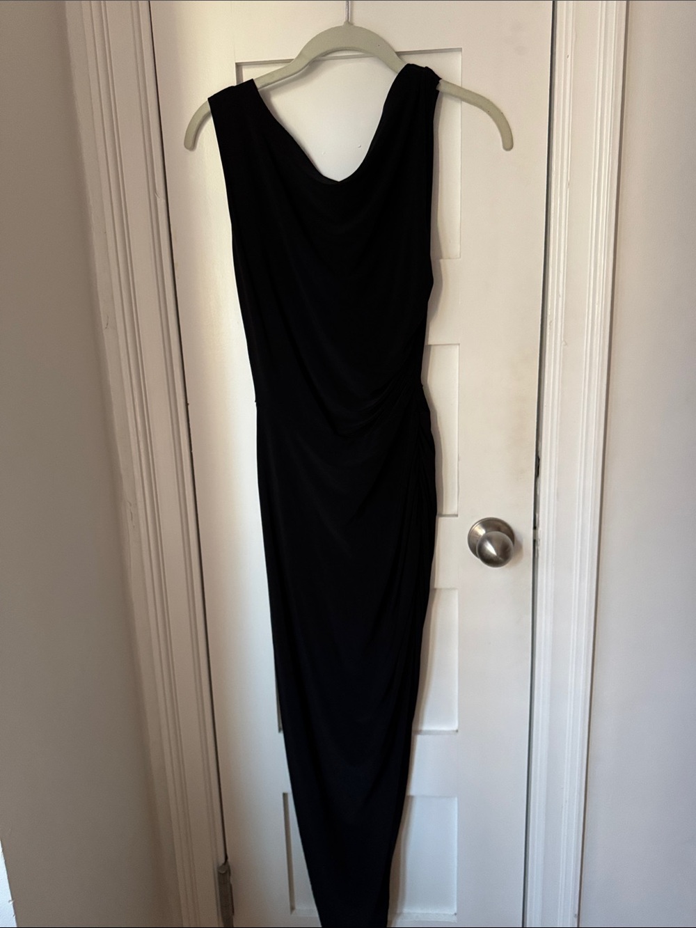 Norma Kamali Black Draped Sleeveless Maxi Dress